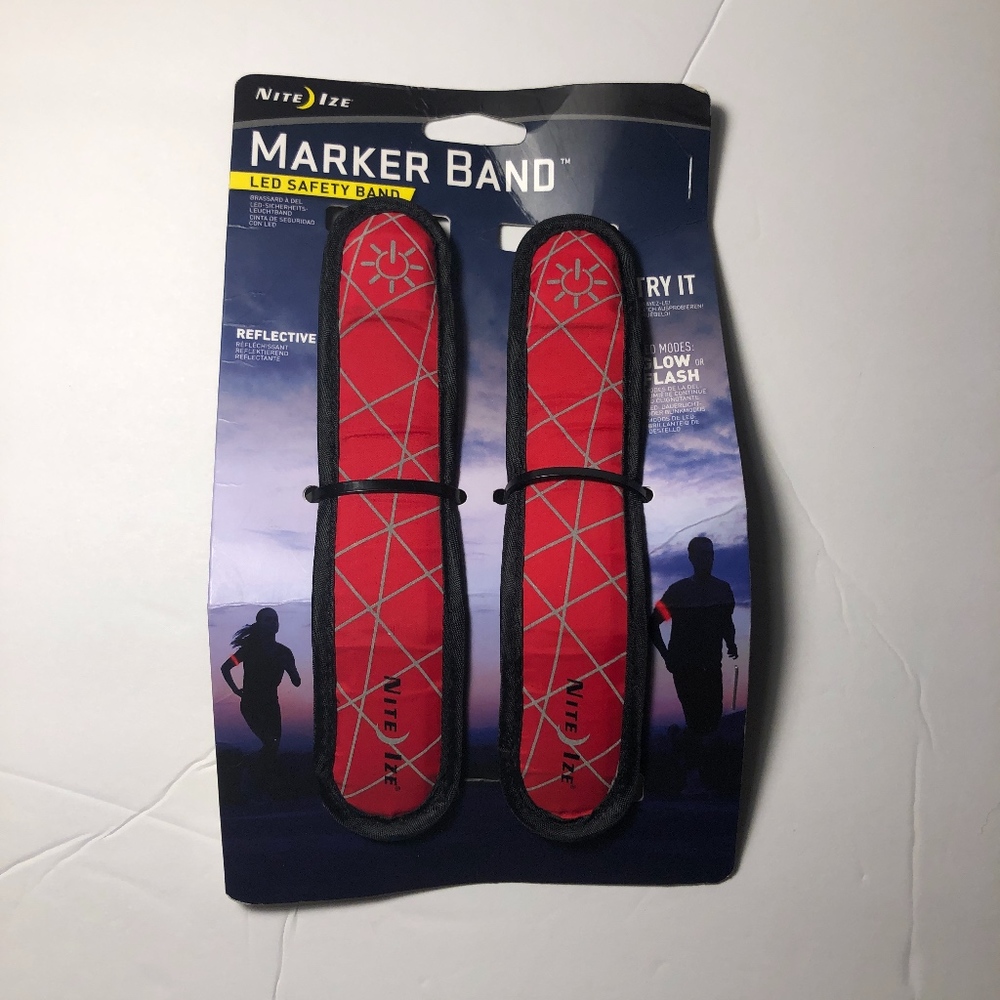 NITE IZE led glow/flash reflective bands NWT adj.